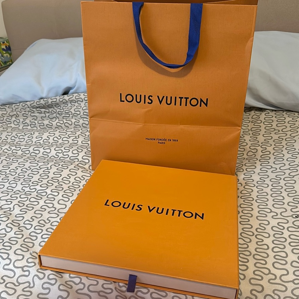 Louis Vuitton empty box with shopping bag